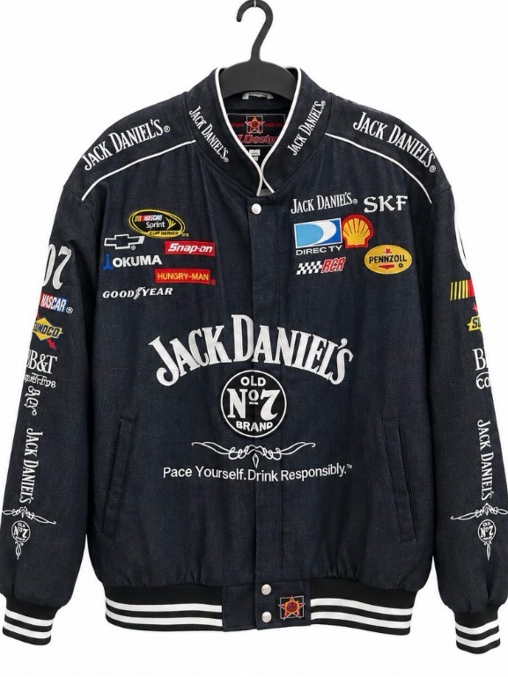 JH Designs Jack Daniel’s Denim Racing Jacket